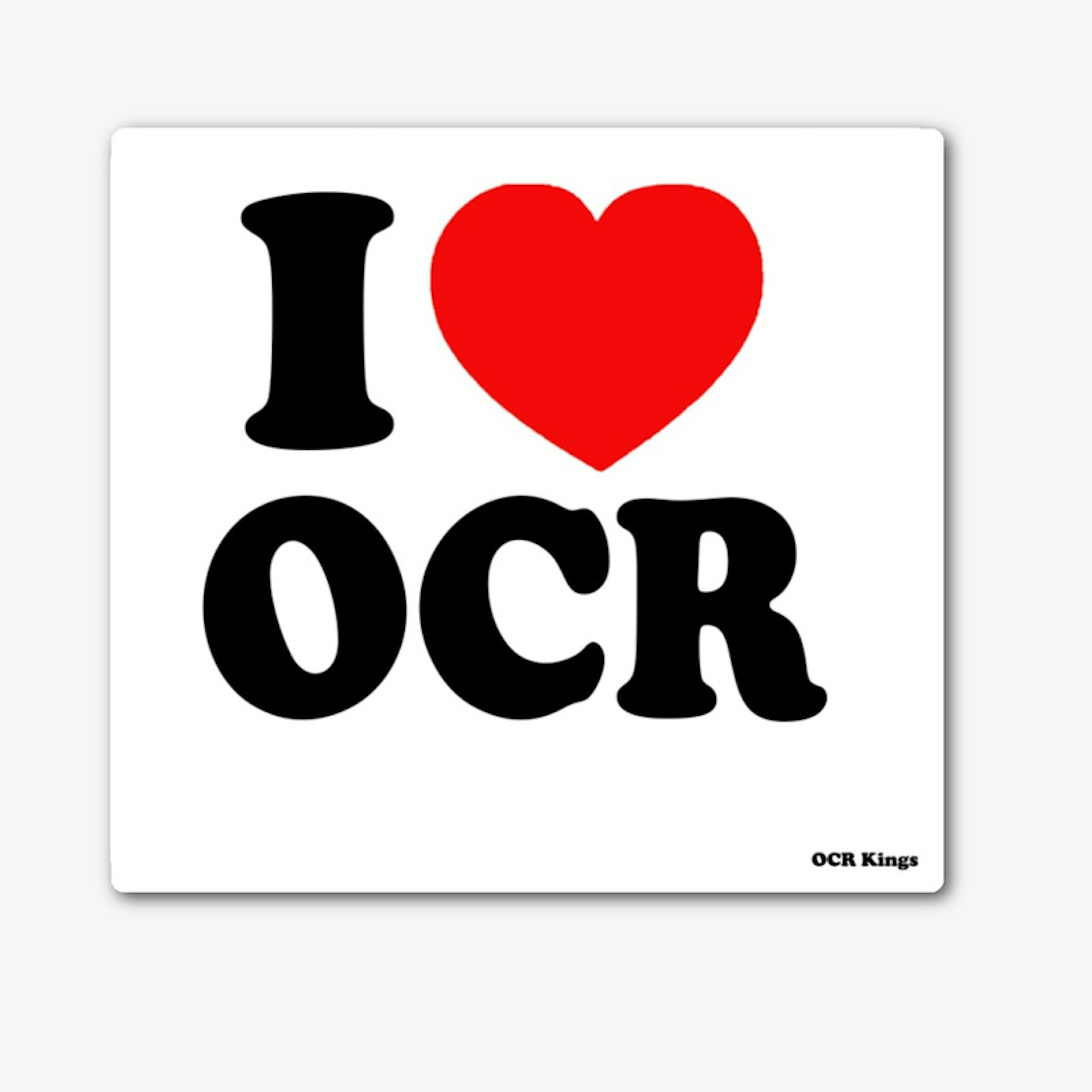 I Love OCR Drop Bin Sticker